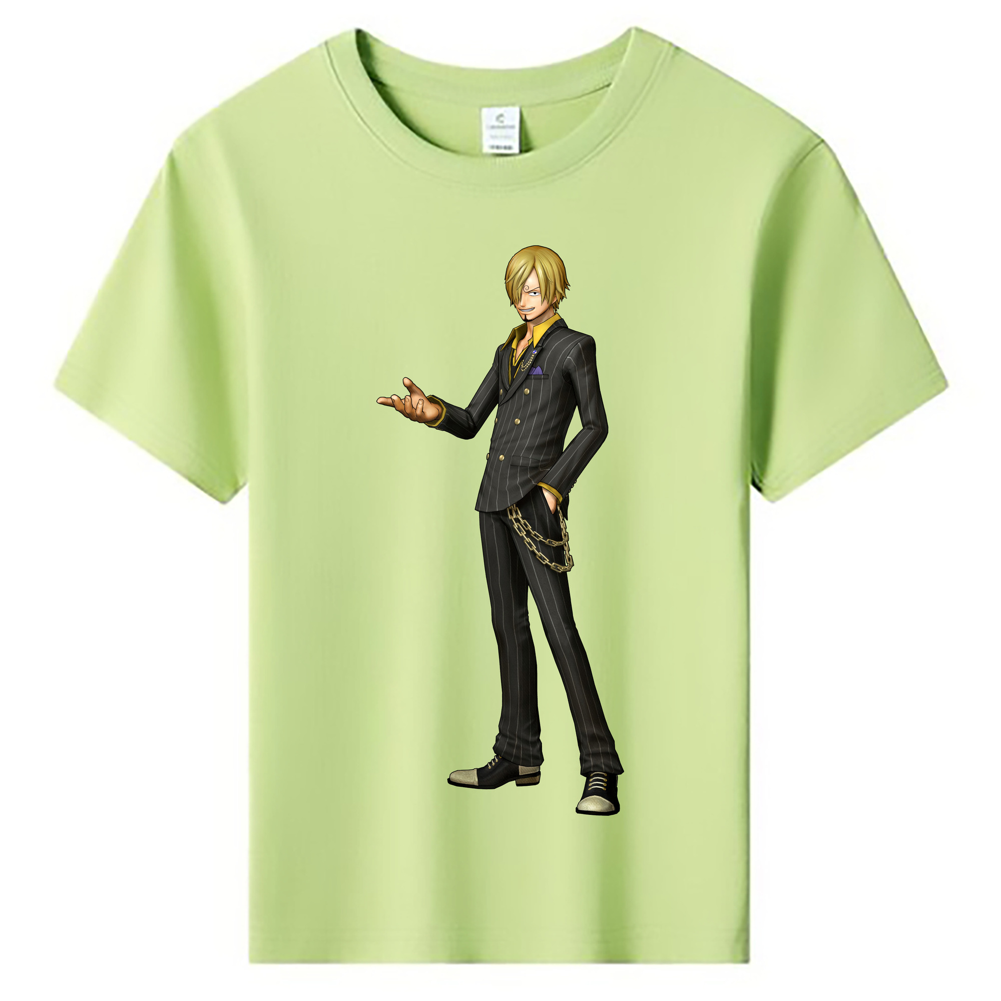 （画像用） ワンピース サンジ ONE PIECE Sanji 綿100％キッズTシャツ（フロントプリント）